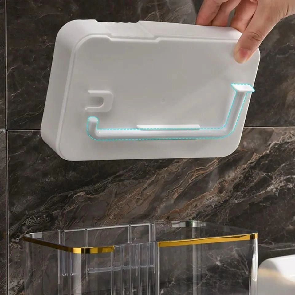 Luxury Gold Plated Wall Mounted Tissue Box | - Elegant Households KE