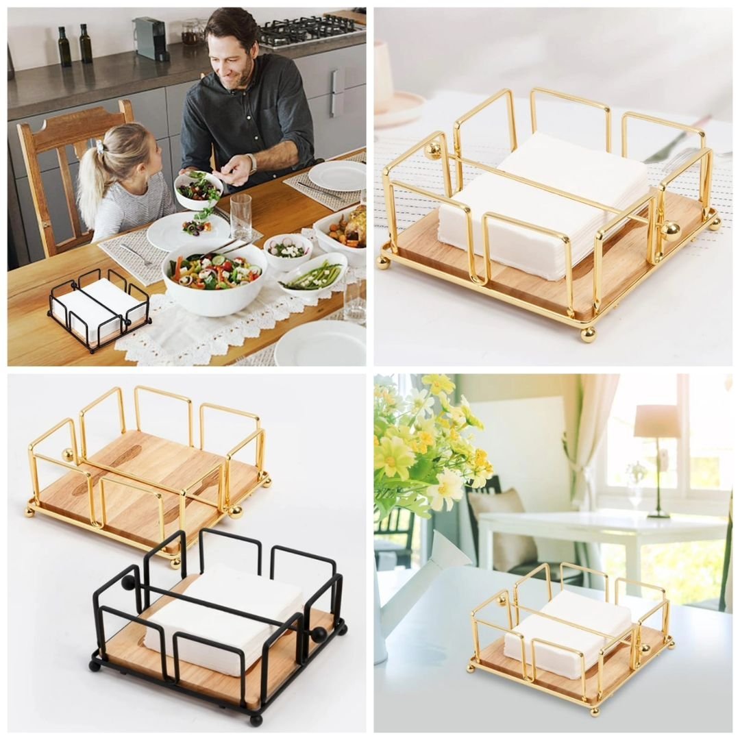 Luxury Metallic Serviette Holder | - Elegant Households KE