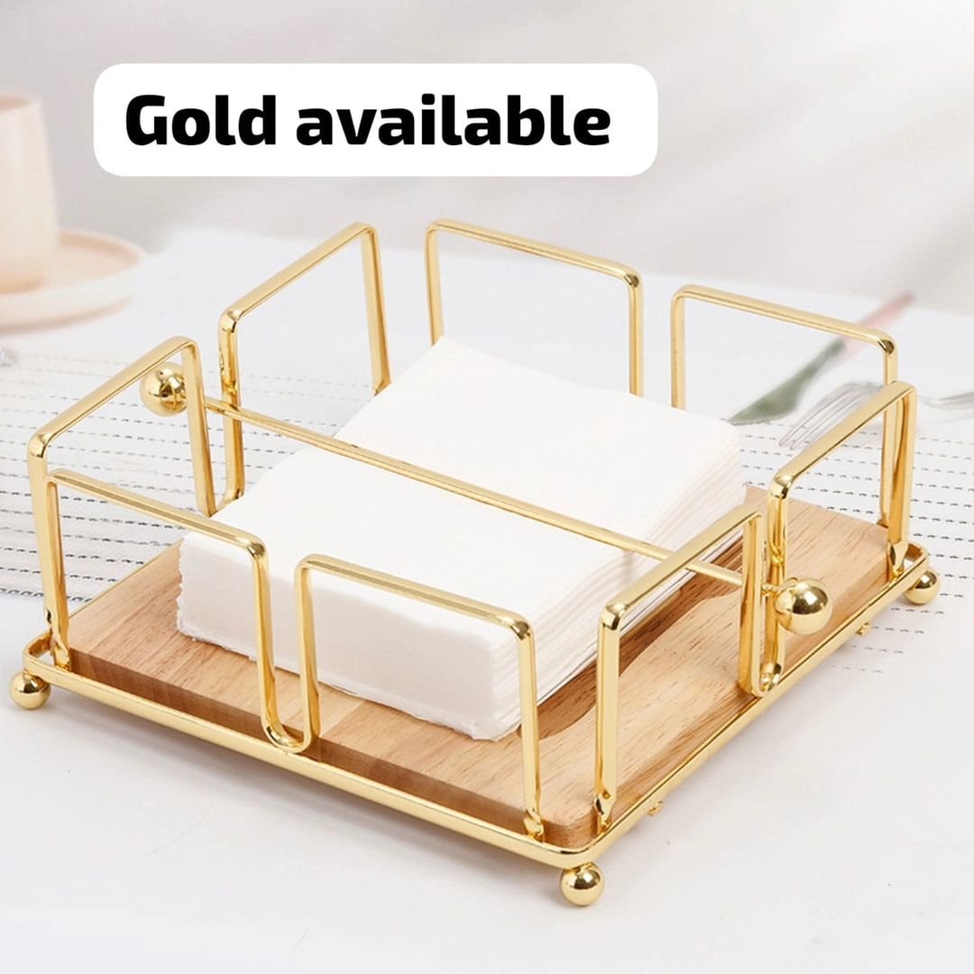Luxury Metallic Serviette Holder | - Elegant Households KE