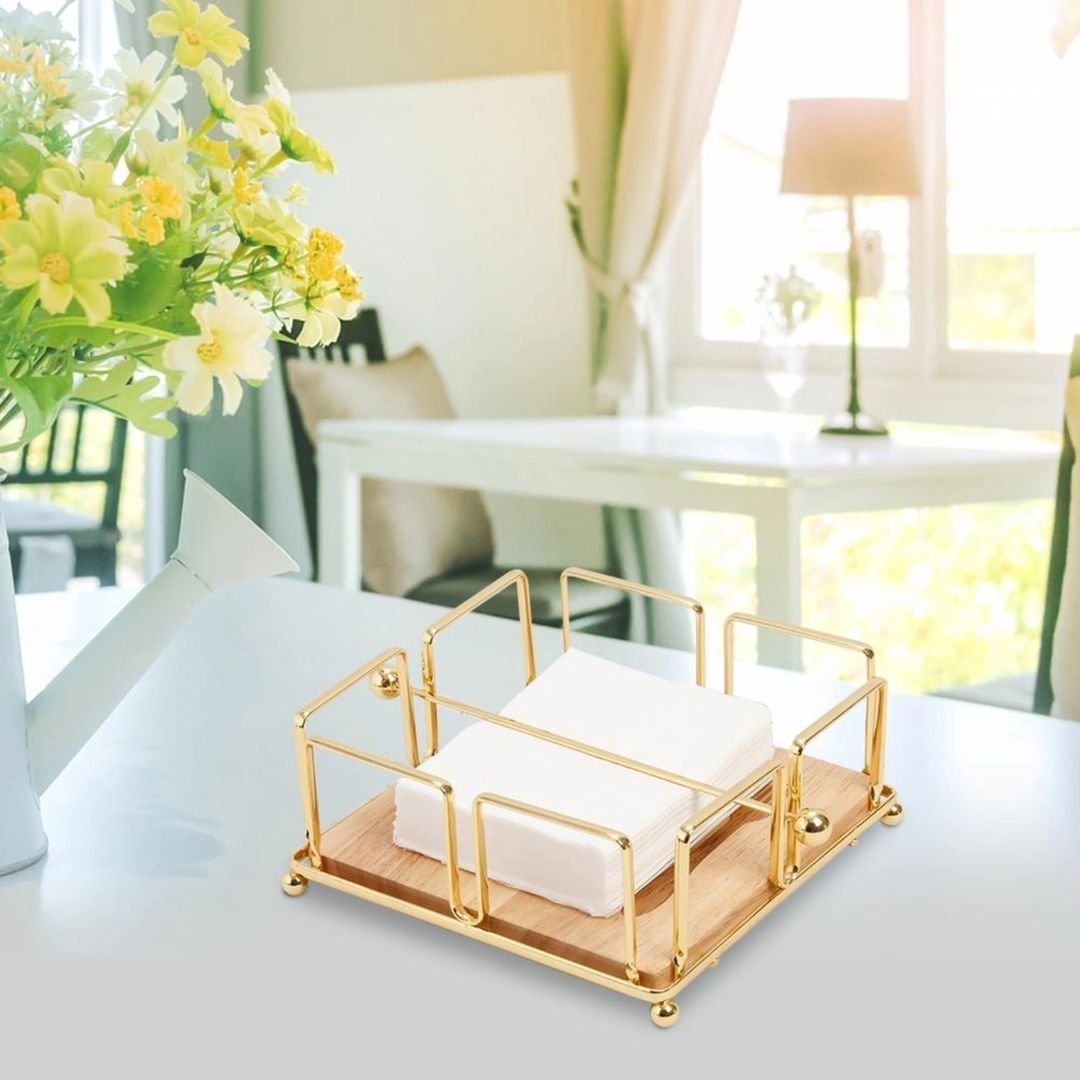 Luxury Metallic Serviette Holder | - Elegant Households KE