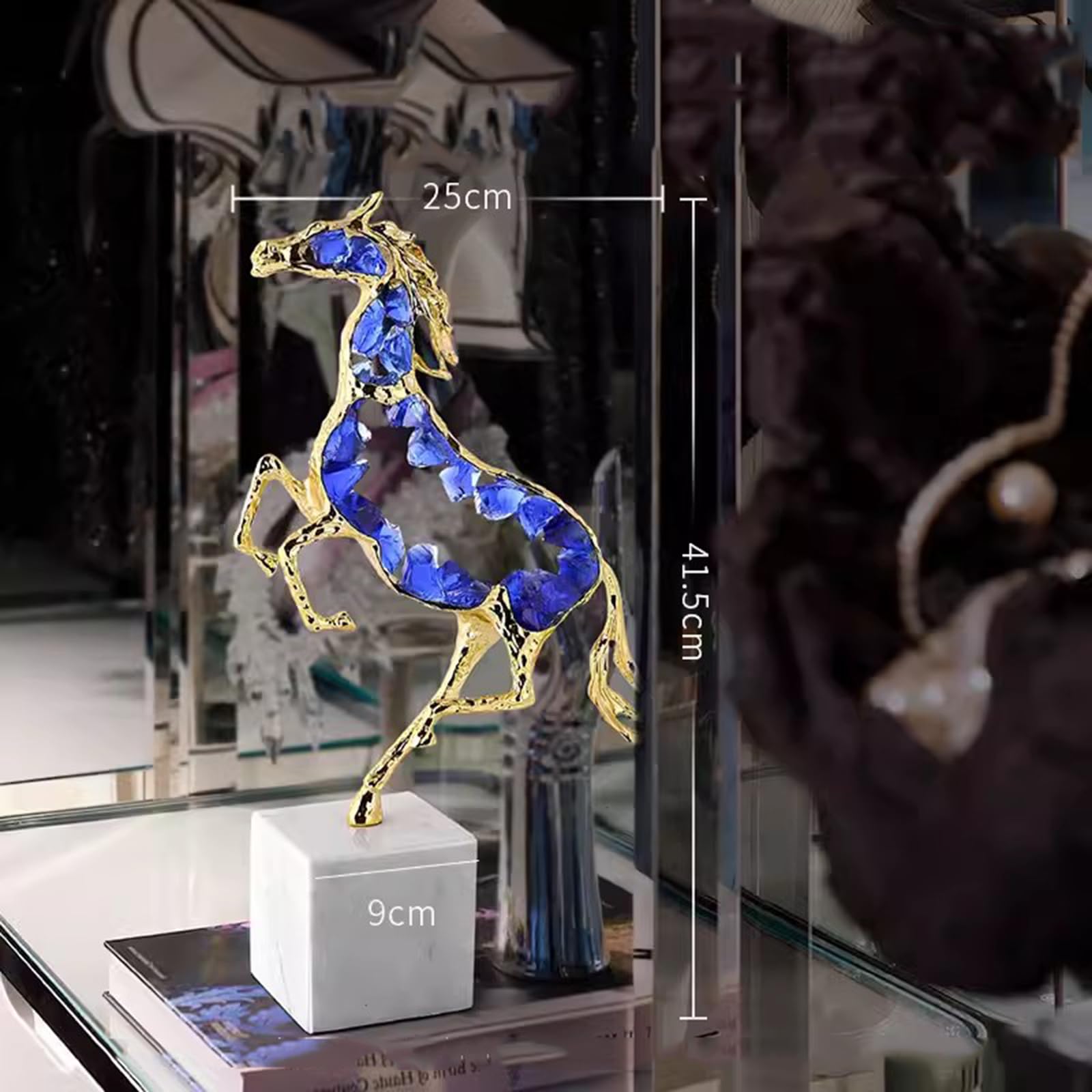Luxury Modern crystal horse statue sculpture | - Elegant Households KE