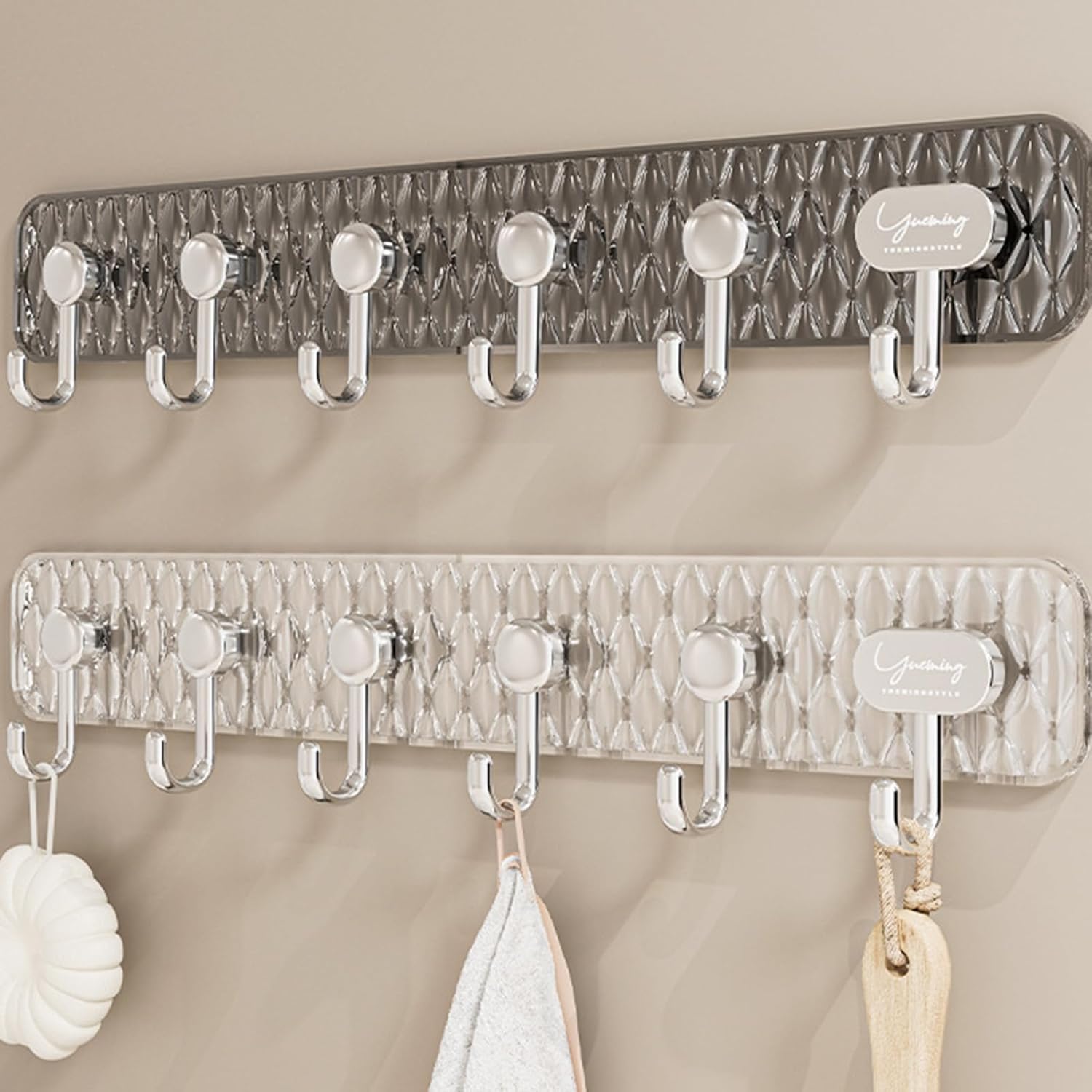 Luxury Six - Row Adhesive Hooks | - Elegant Households KE