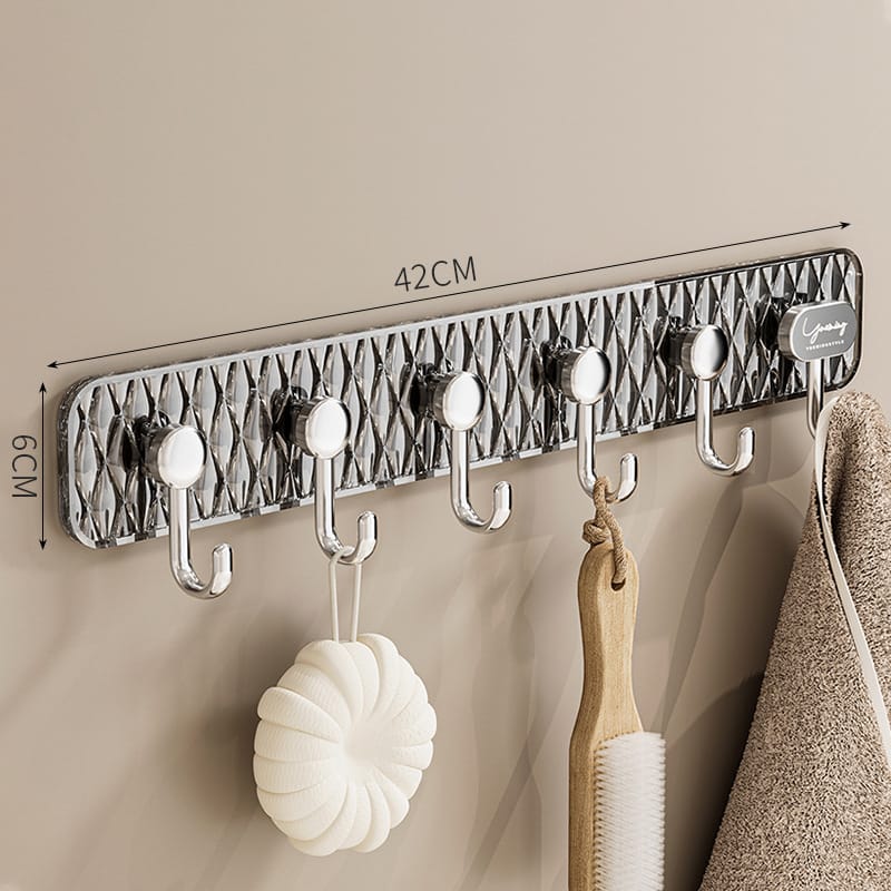 Luxury Six - Row Adhesive Hooks | - Elegant Households KE