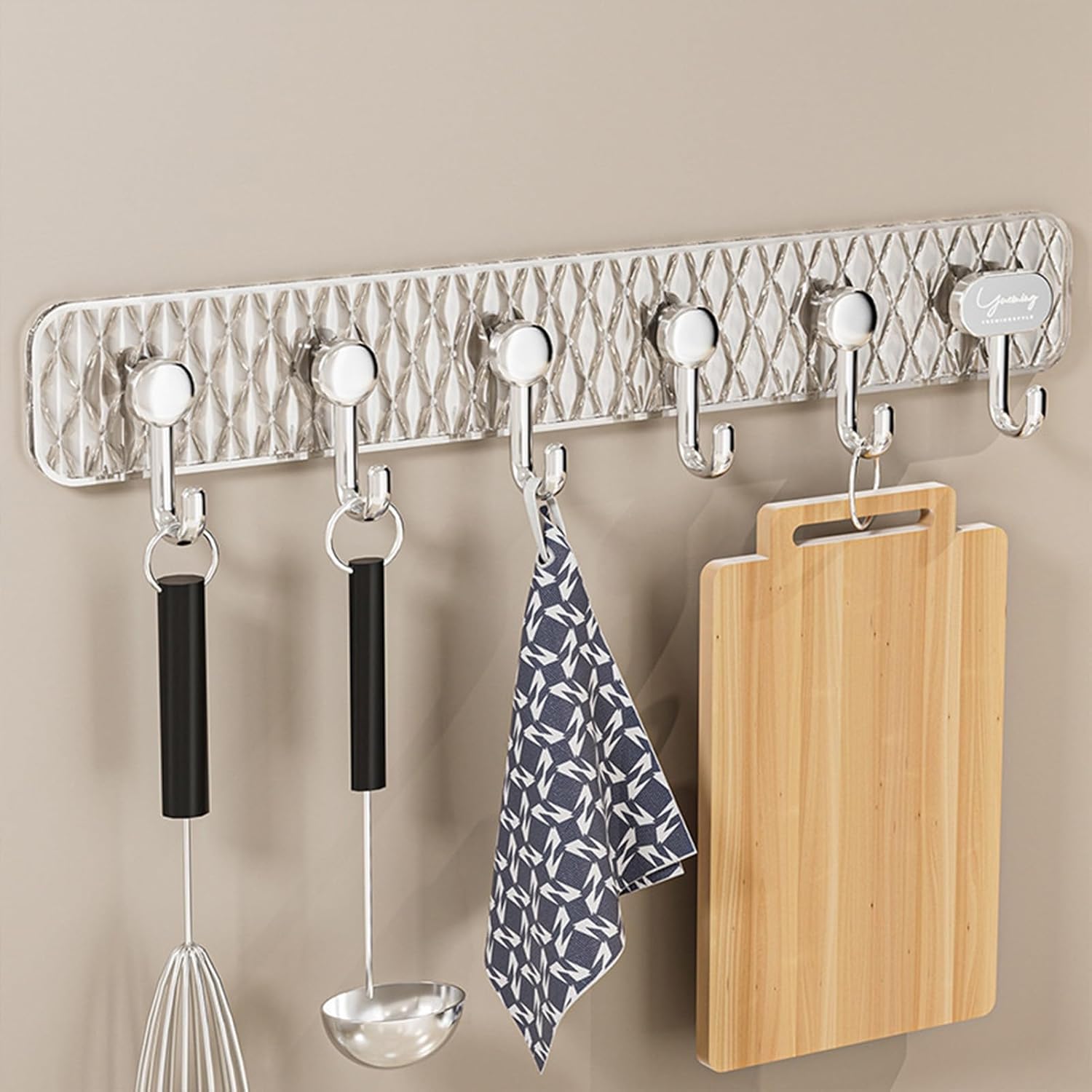 Luxury Six - Row Adhesive Hooks | - Elegant Households KE