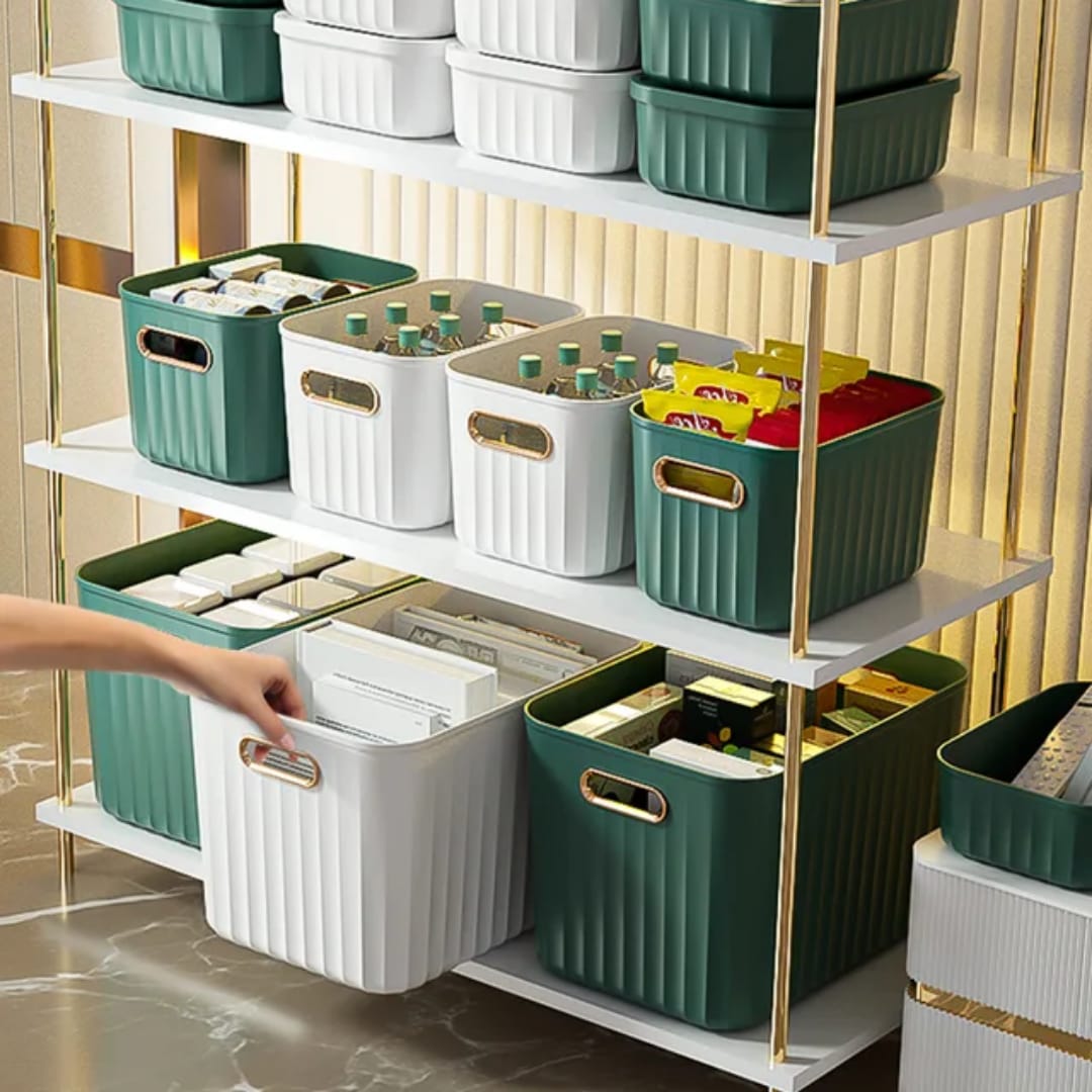 Luxury storage basket with lid | - Elegant Households KE