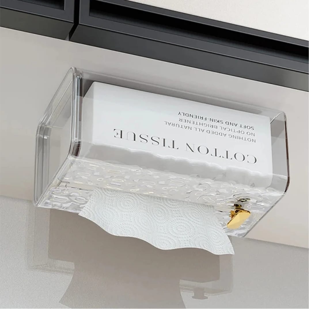 Tissue Holder – Acrylic Wall-Mounted Box for Bathrooms and Offices