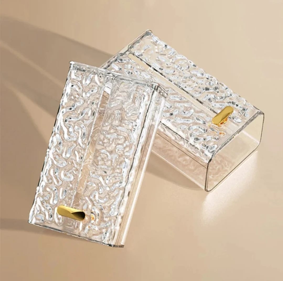 Tissue Holder – Acrylic Wall-Mounted Box for Bathrooms and Offices