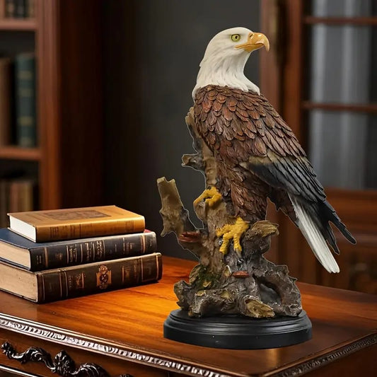 Majestic Bald Eagle Sculpture – Realistic American Falcon Decor | - Elegant Households KE