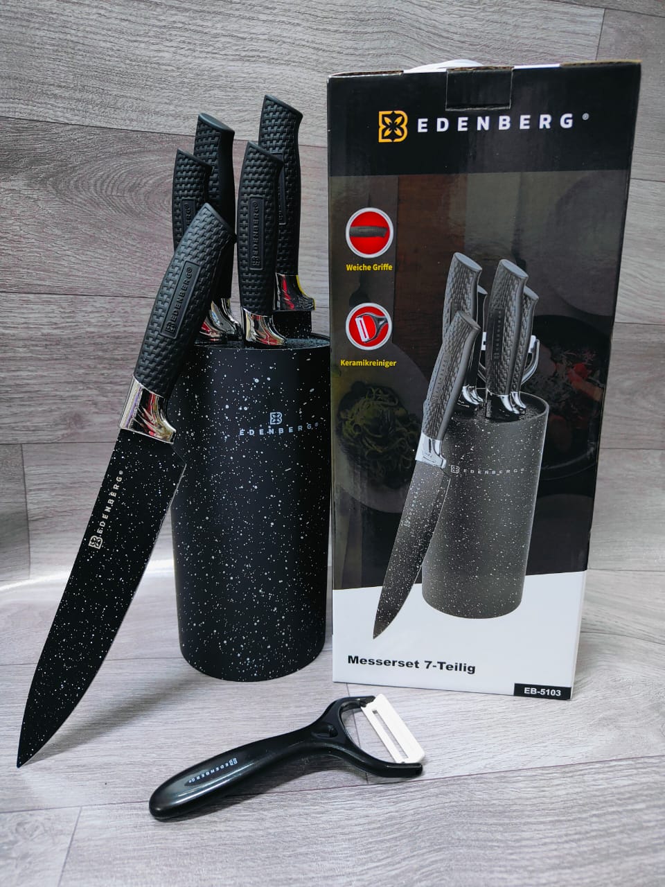 Marble classy Edenberg Kitchen knife set | - Elegant Households KE