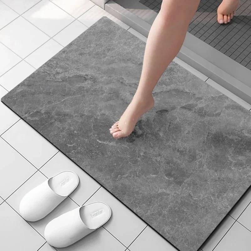 Marble - like Antislip absorbent bathroom mat | - Elegant Households KE