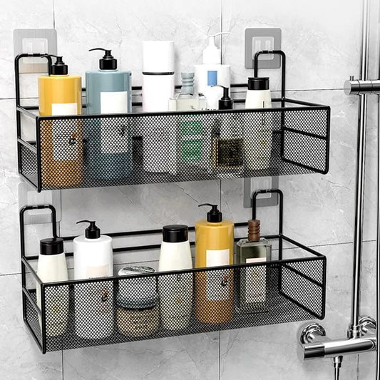 Mesh Bathroom rack with self adhesive stickers  | - Elegant Households KE