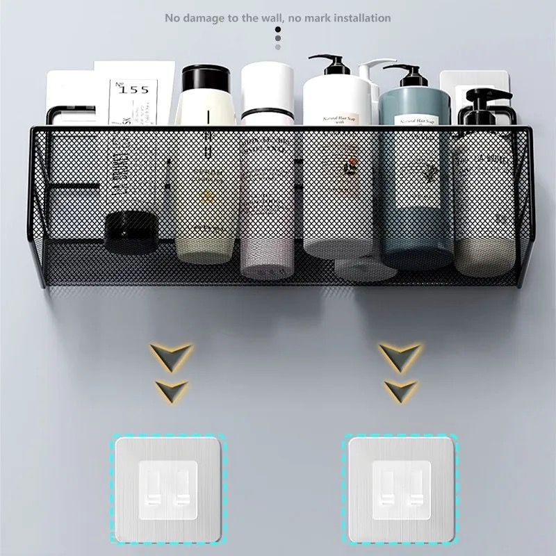 Mesh Bathroom rack with self adhesive stickers  | - Elegant Households KE