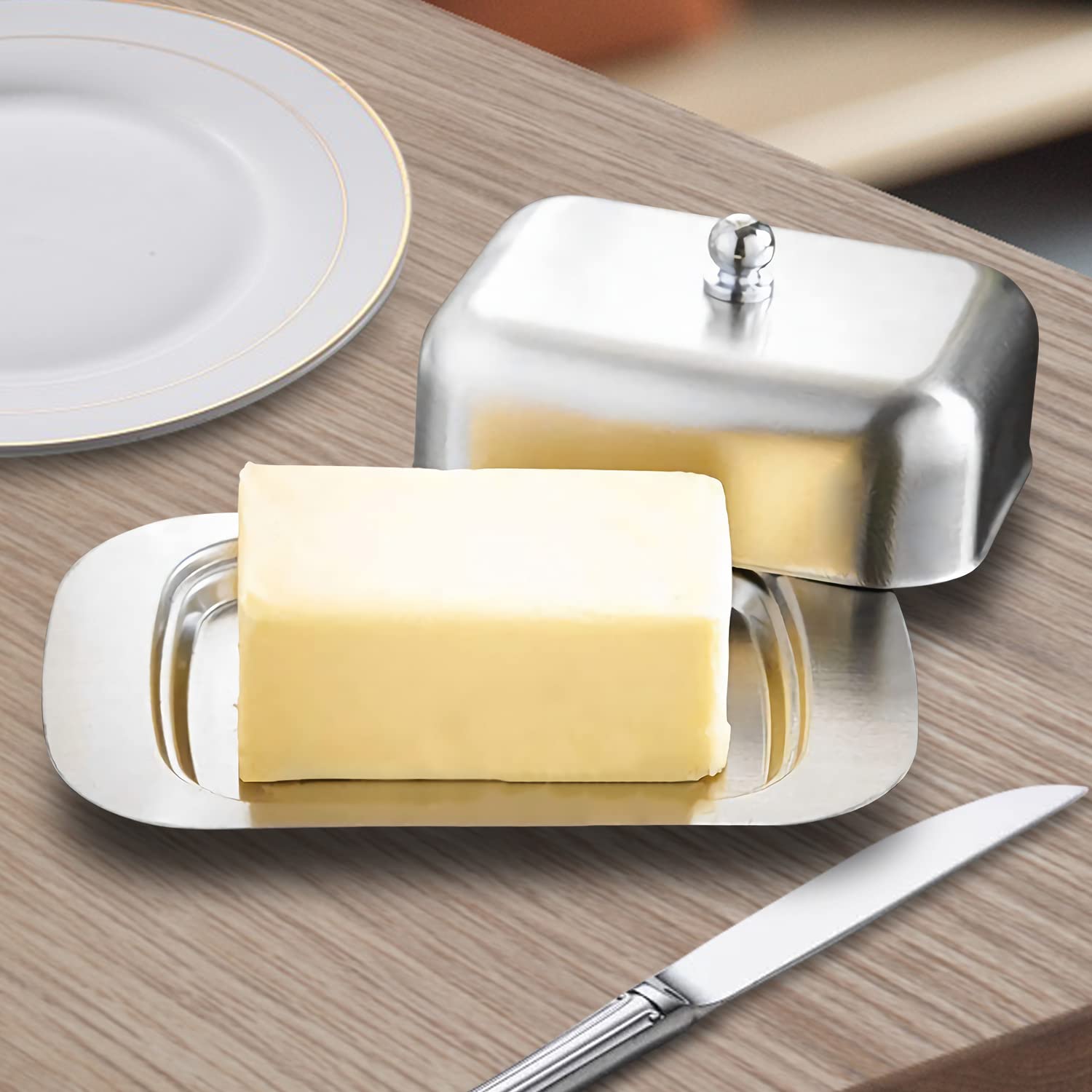 Metal Butter Dish with Lid | - Elegant Households KE