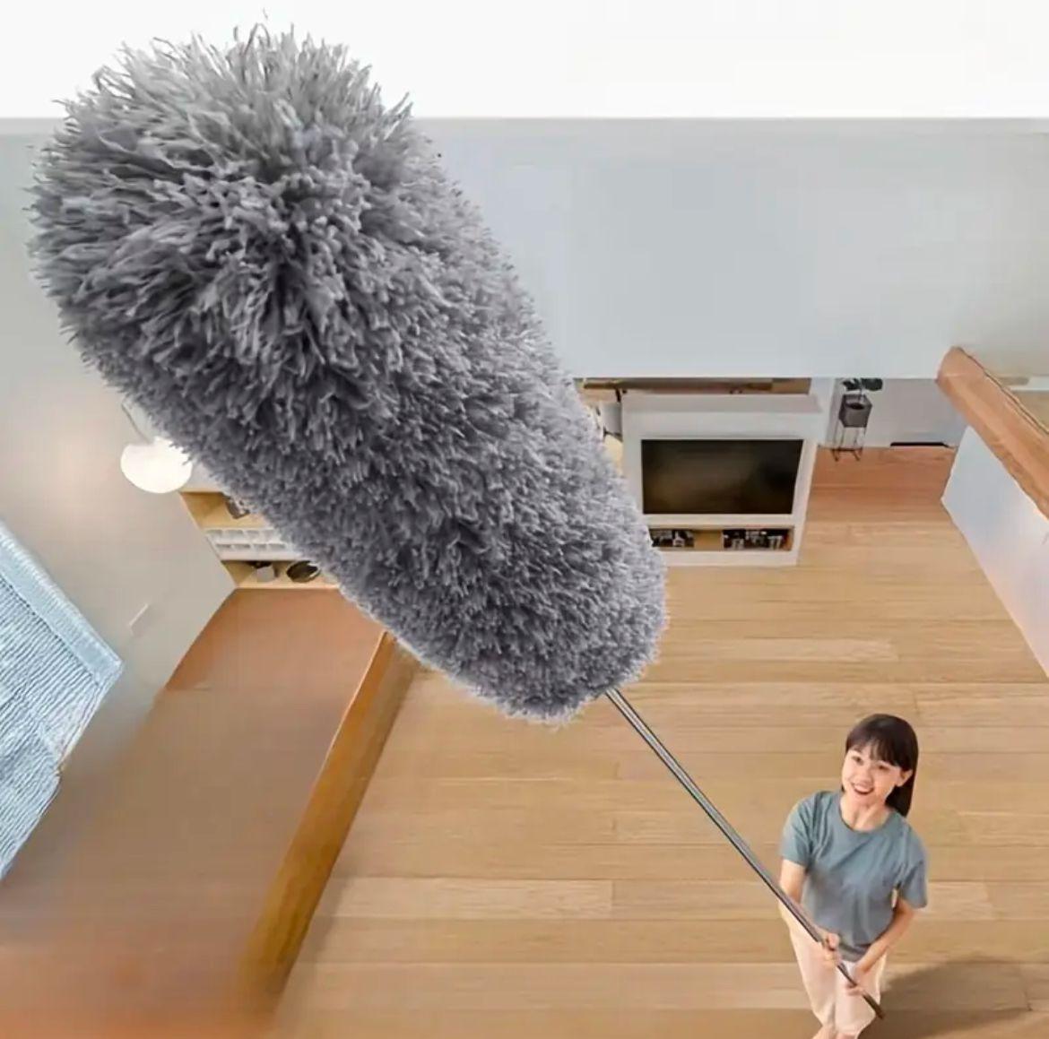 Microfiber Duster Extra Long Telescopic Pole Scratch - Resistant Cover | - Elegant Households KE