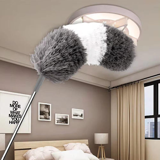 Microfiber Duster Extra Long Telescopic Pole Scratch - Resistant Cover | - Elegant Households KE