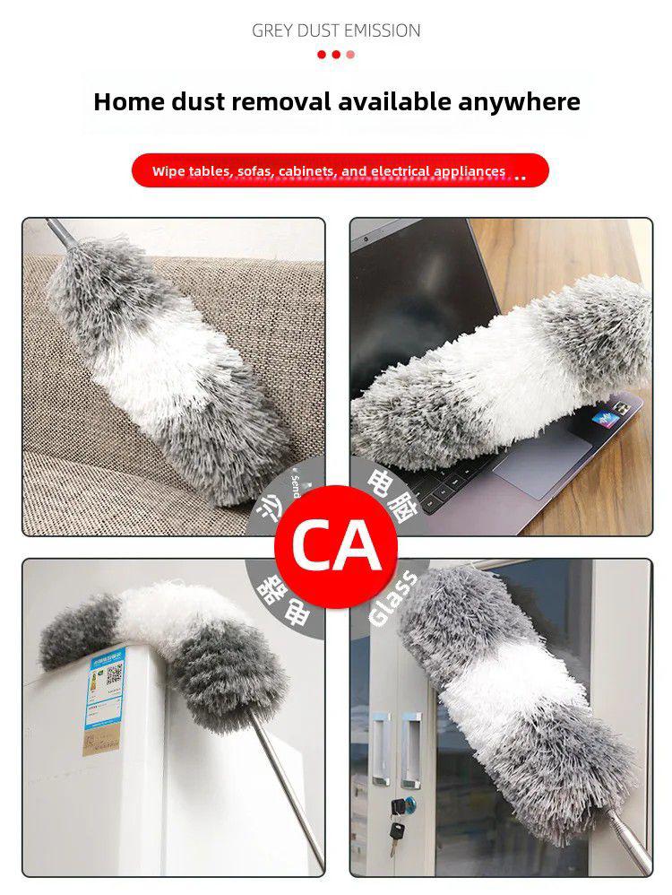 Microfiber Duster Extra Long Telescopic Pole Scratch - Resistant Cover | - Elegant Households KE