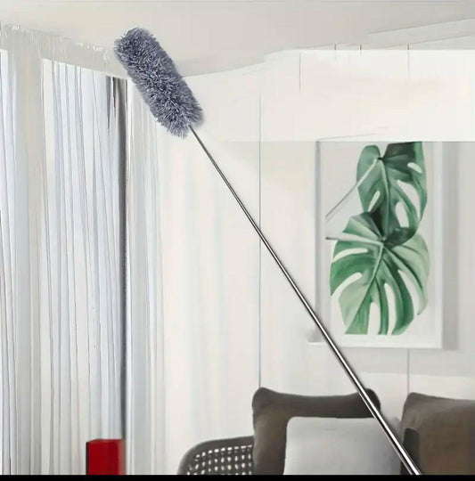 Microfiber Duster Extra Long Telescopic Pole Scratch - Resistant Cover | - Elegant Households KE