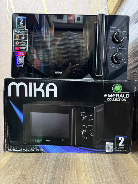 MIKA Microwave Oven, 20L, Manual, Solo, Black ( MMWMSKH2012B ) | - Elegant Households KE