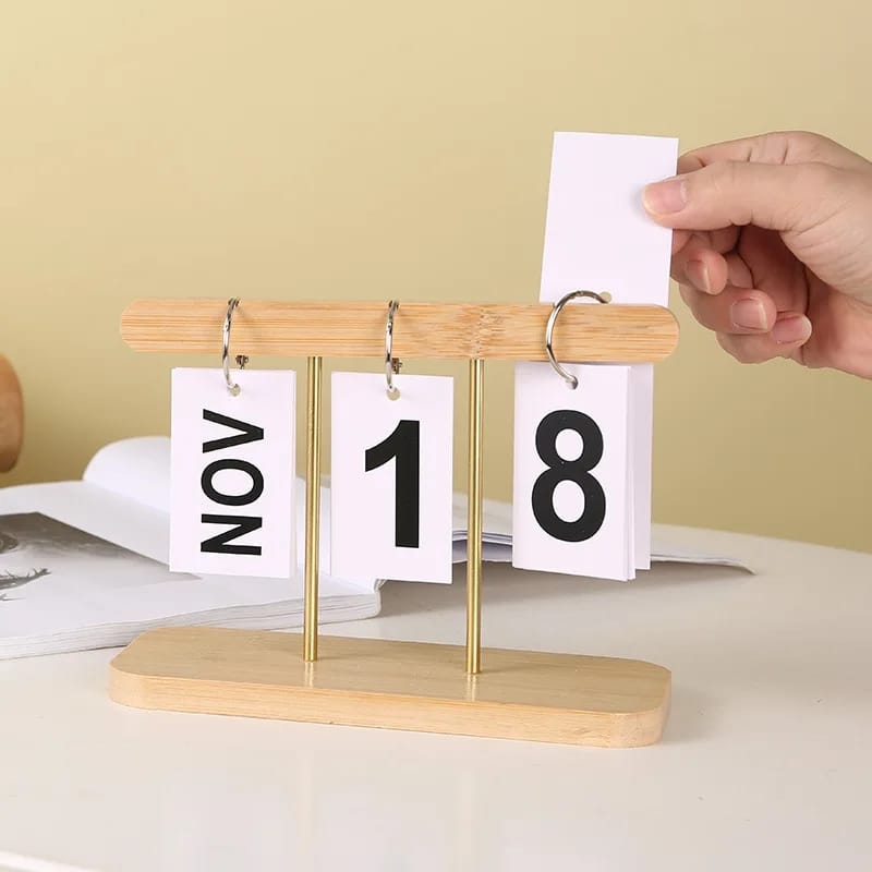 Minimalism Creative Living Room Office Decoration Wooden Calendar | - Elegant Households KE