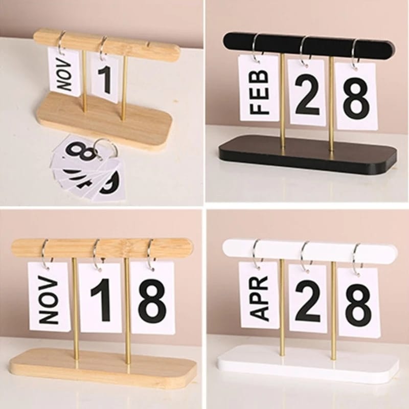 Minimalism Creative Living Room Office Decoration Wooden Calendar | - Elegant Households KE