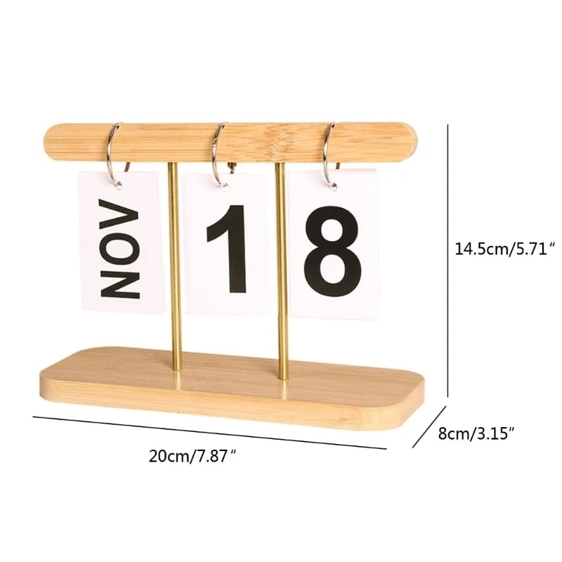 Minimalism Creative Living Room Office Decoration Wooden Calendar | - Elegant Households KE