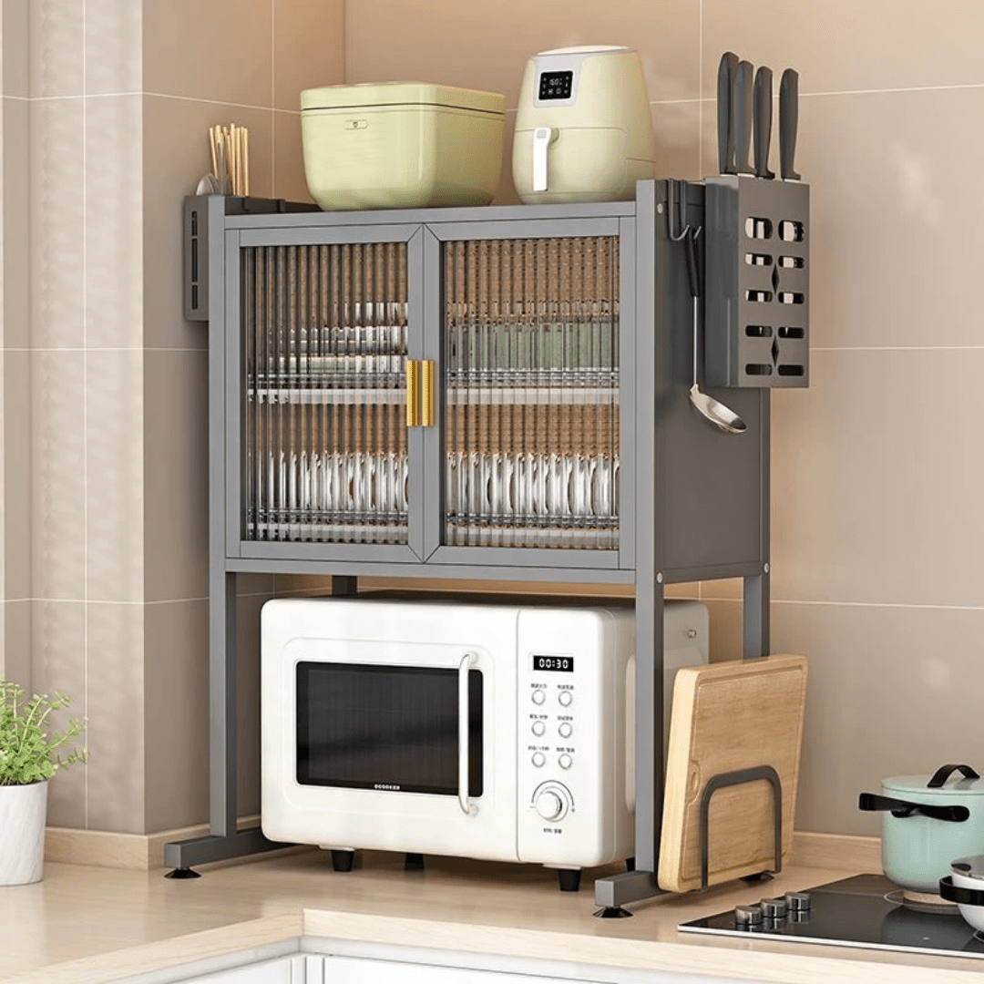 Modern Kitchen Storage Rack Microwave Stand 76cm | - Elegant Households KE