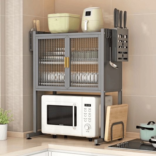 Modern Kitchen Storage Rack Microwave Stand 76cm | - Elegant Households KE