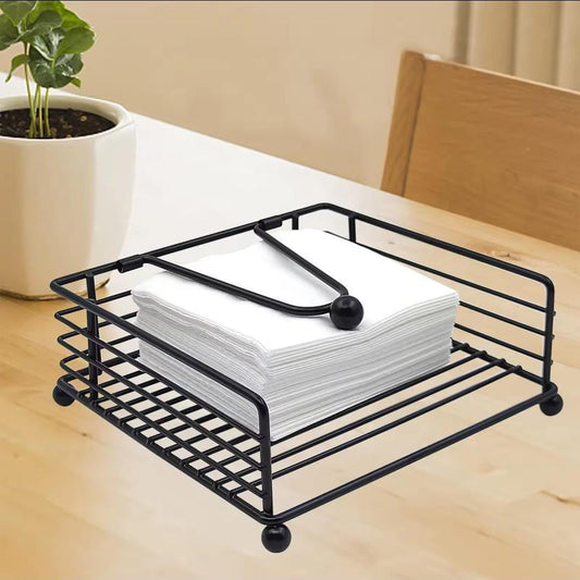 Modern Metallic serviette holder with Weighted Arm | - Elegant Households KE
