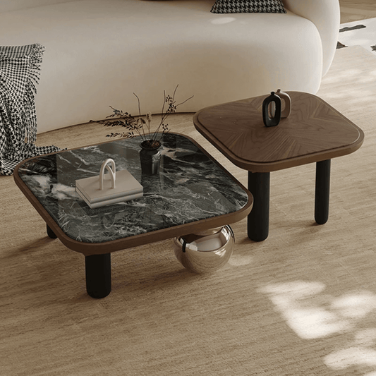 Modern Nesting Coffee Table Set with Marble Top | - Elegant Households KE