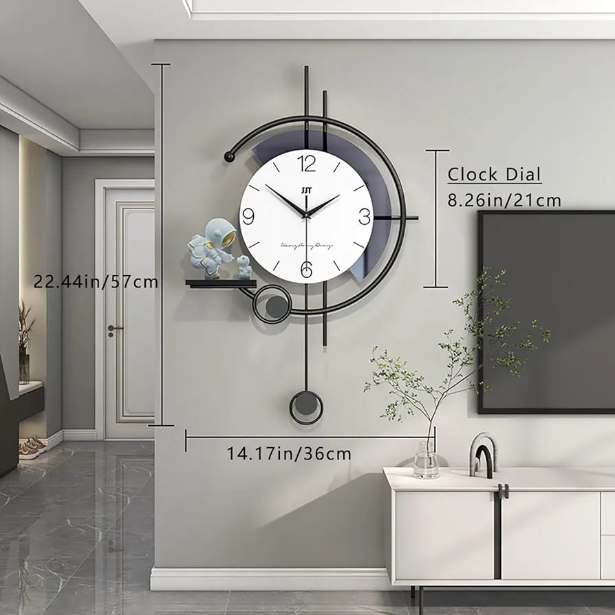 Modern Swinging Wall Clock | - Elegant Households KE