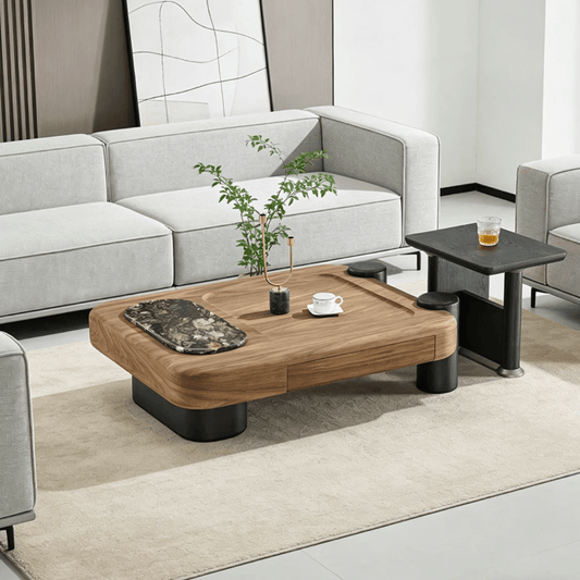 Modern Wooden Coffee Table with Storage Drawer | - Elegant Households KE