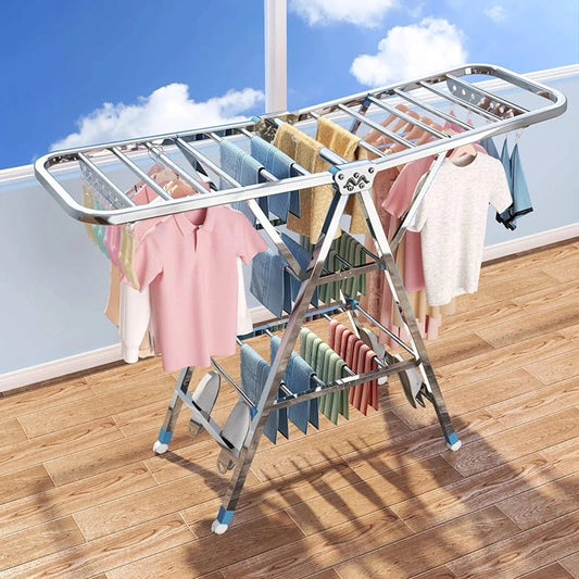 Movable Foldable/Portable LAUNDRY DRYING RACK | - Elegant Households KE