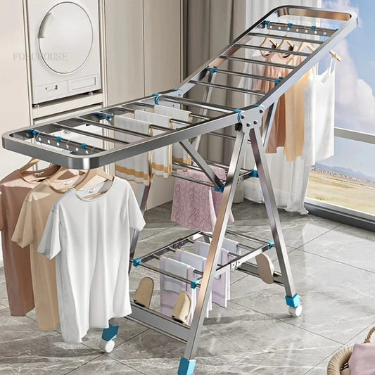 Movable Foldable/Portable LAUNDRY DRYING RACK | - Elegant Households KE