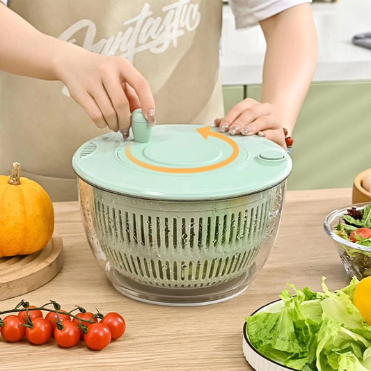 Multi - functional 8pcs Salad Spinner with Vegetable Chopper  | - Elegant Households KE