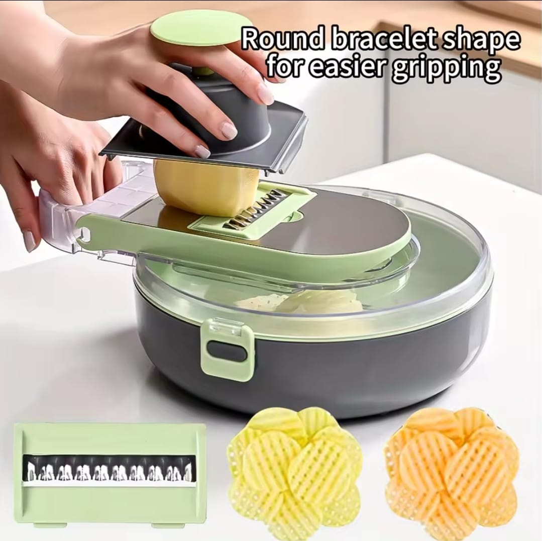 Multi - functional 9pcs Vegetable Chopper/Cutter | - Elegant Households KE