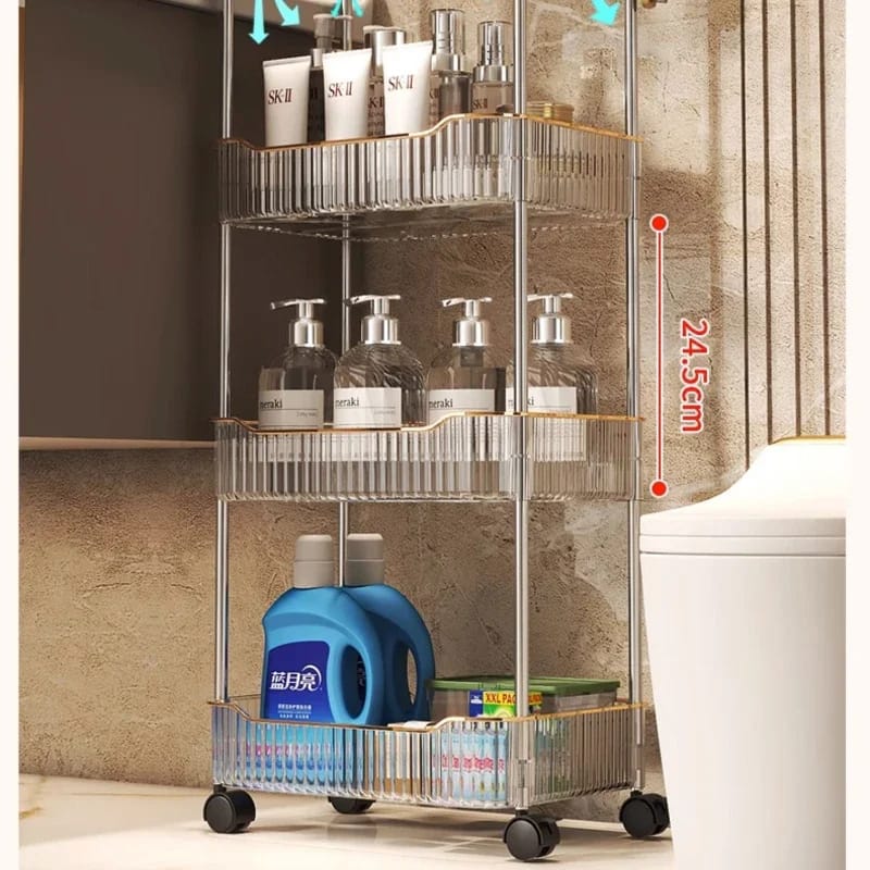 Multi - layer Kitchen Trolleys for Living Room Bedroom Toy Snack Organizer Cart | - Elegant Households KE