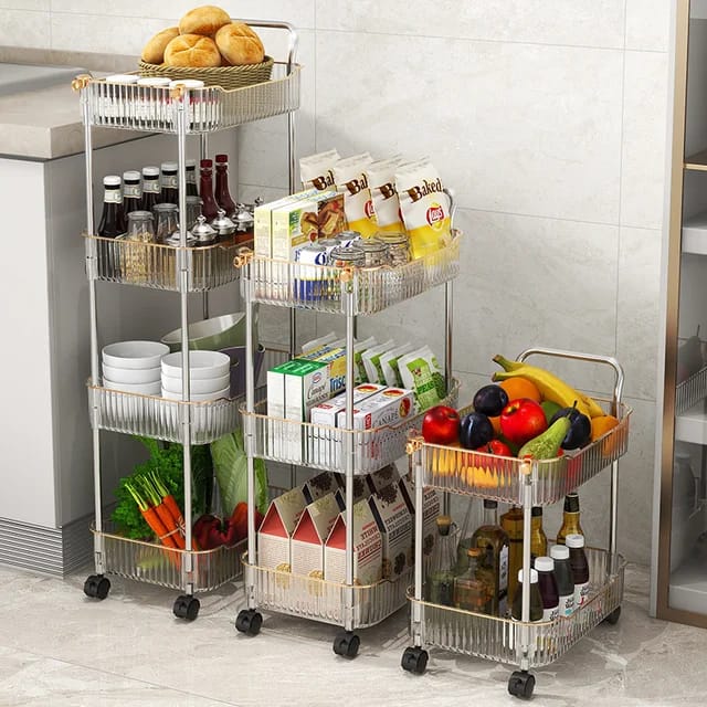 Multi - layer Kitchen Trolleys for Living Room Bedroom Toy Snack Organizer Cart | - Elegant Households KE