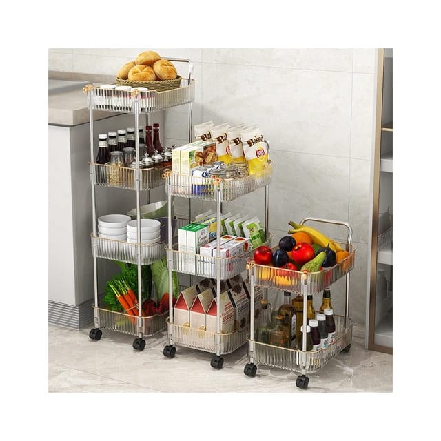 Multi - layer Kitchen Trolleys for Living Room Bedroom Toy Snack Organizer Cart | - Elegant Households KE