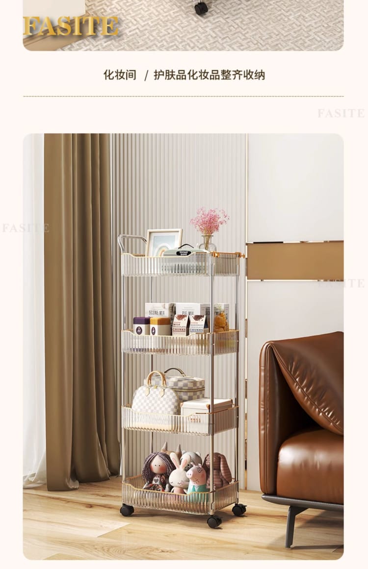 Multi - layer Kitchen Trolleys for Living Room Bedroom Toy Snack Organizer Cart | - Elegant Households KE