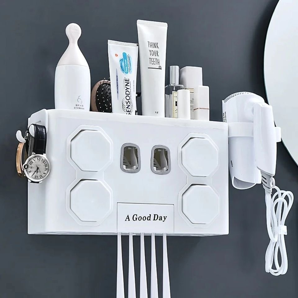 Multifunction Toothpaste Dispenser organizer | - Elegant Households KE
