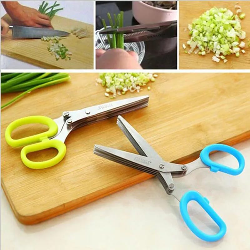 Multifunctional 5 layer herb scissors | - Elegant Households KE