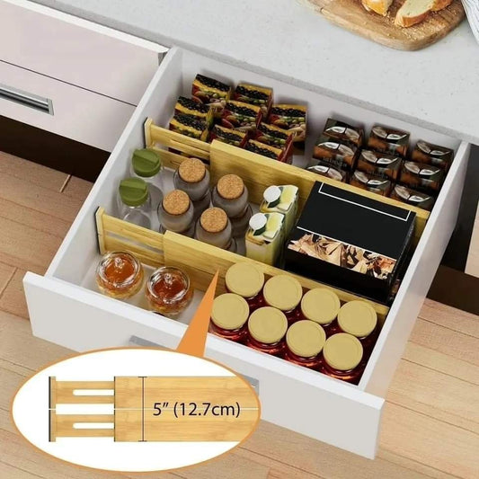 Multifunctional Bamboo drawer Dividers | - Elegant Households KE