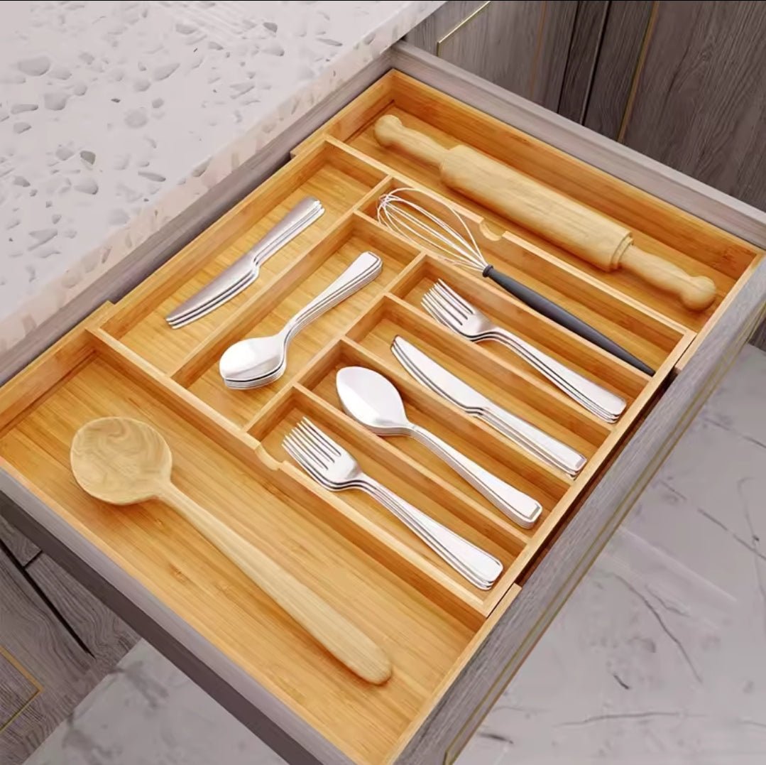 Multifunctional Bamboo drawer organizer | - Elegant Households KE
