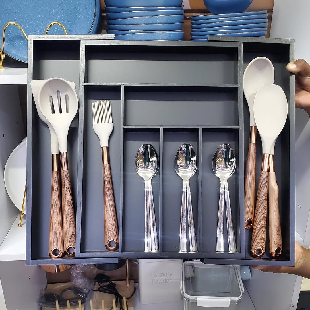Multifunctional Bamboo drawer organizer | - Elegant Households KE