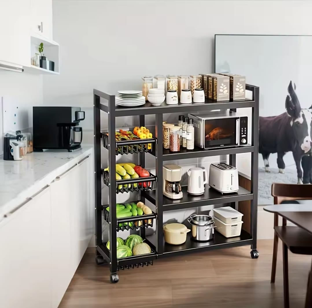 Multifunctional Strong metallic Kitchen rack | - Elegant Households KE