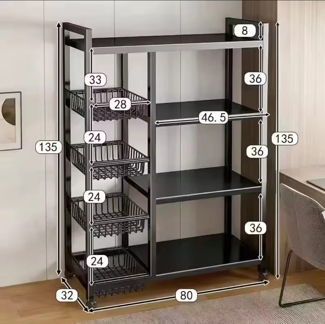 Multifunctional Strong metallic Kitchen rack | - Elegant Households KE