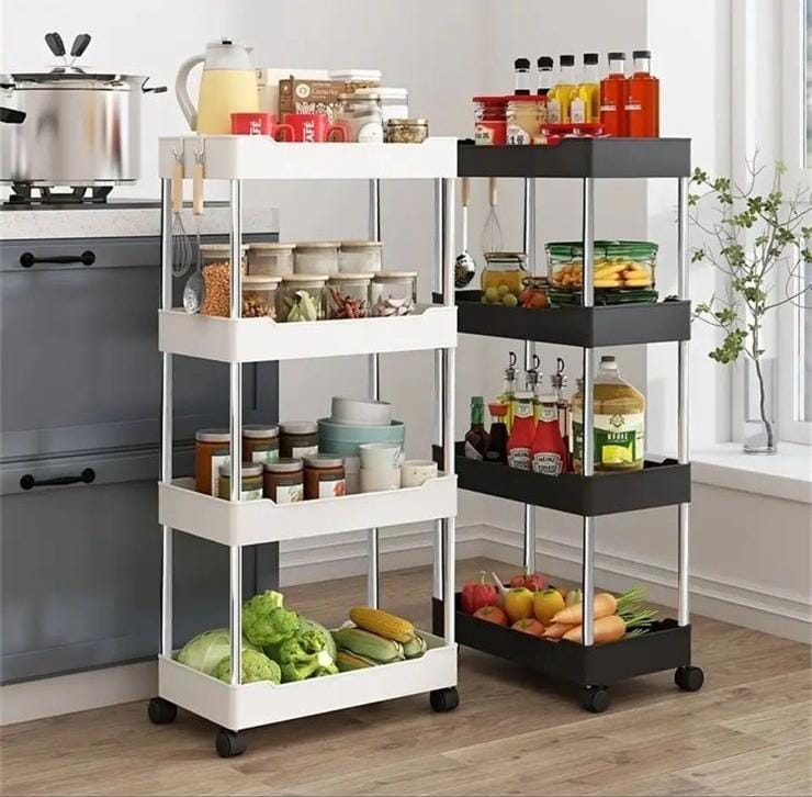 Multipurpose storage rack with wheels. | - Elegant Households KE