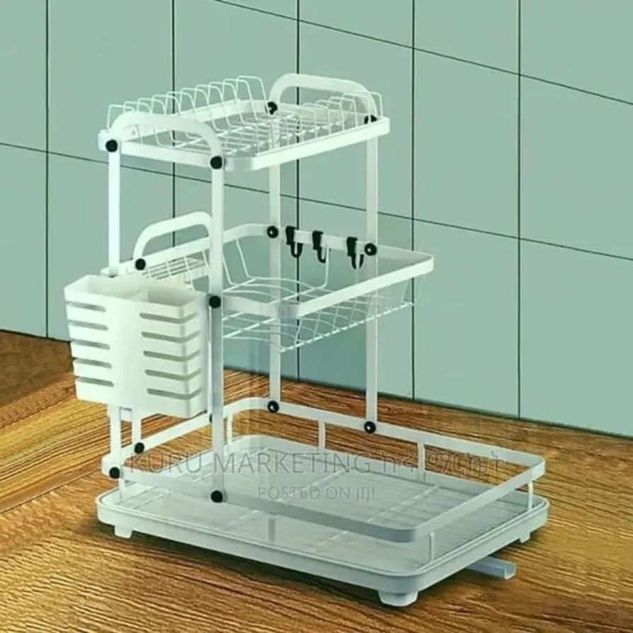 New Advanced 3 - Layer Dish Rack | - Elegant Households KE