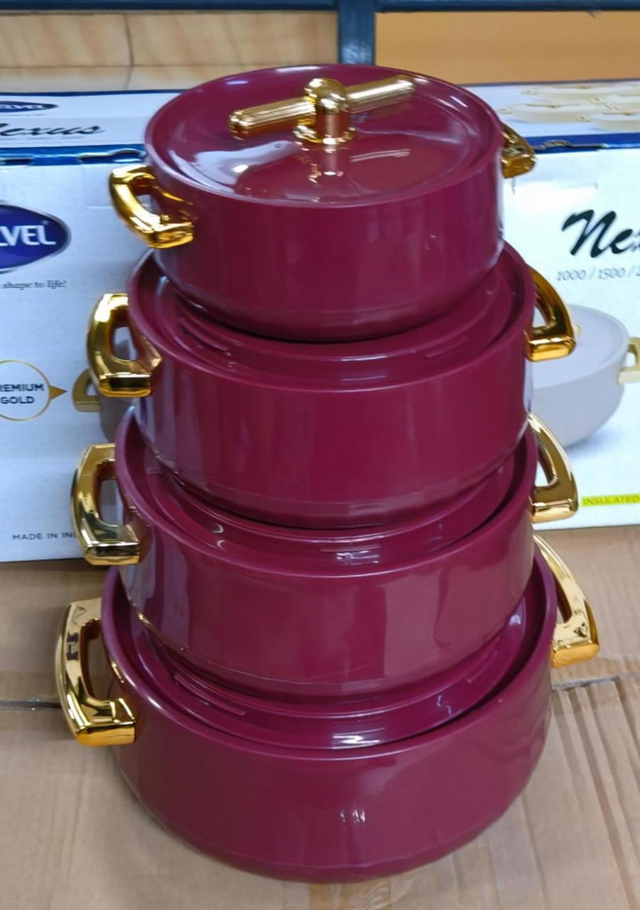Nexus Hot Pot Kenya – 4pcs Insulated Food Warmer Set