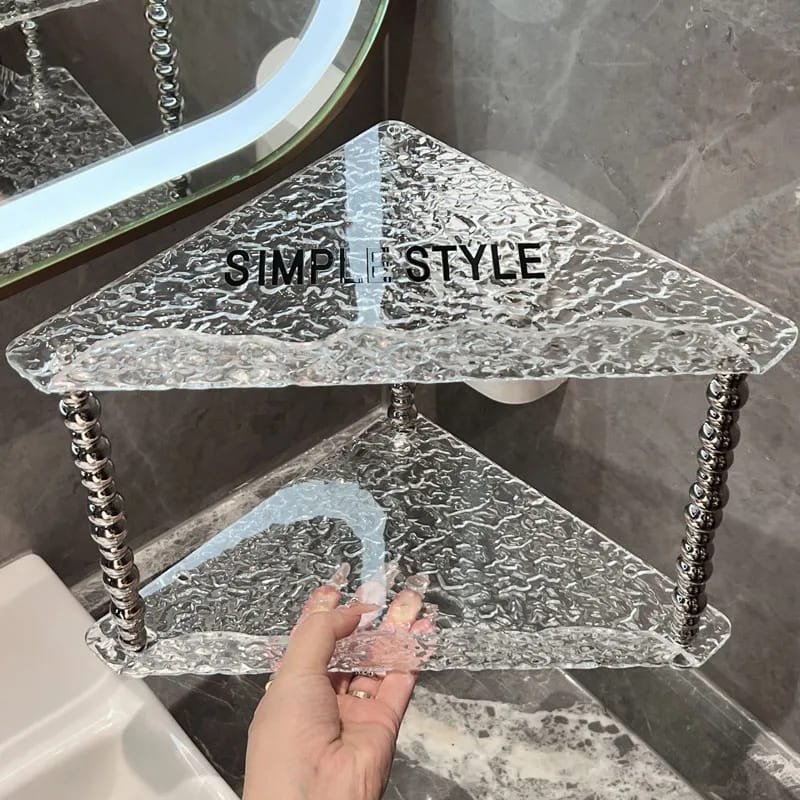 Non Punching Triangular Storage Rack | - Elegant Households KE